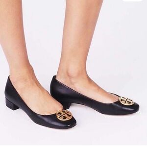 Tory Burch Benton Low Block Heel Black